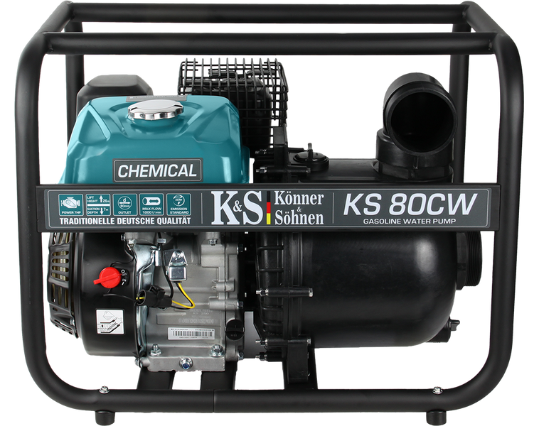 Мотопомпа бензинова Konner & Sohnen KS-80-CW для хімічної рідини MP-KS-80-CW фото