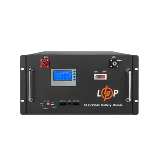Аккумулятор LP LiFePO4 48V (51,2V) - 230 Ah (11776Wh) (Smart BMS 200A) с LCD RM RS485/CAN lp_20331 фото