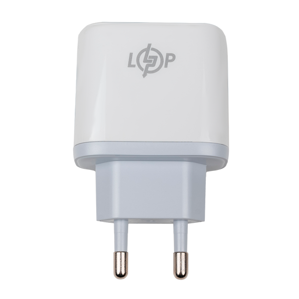 Зарядка для телефону LP 45W (Type-C+USB) QC + кабель (Type-C to Type-C) 45WCH lp_30321 фото