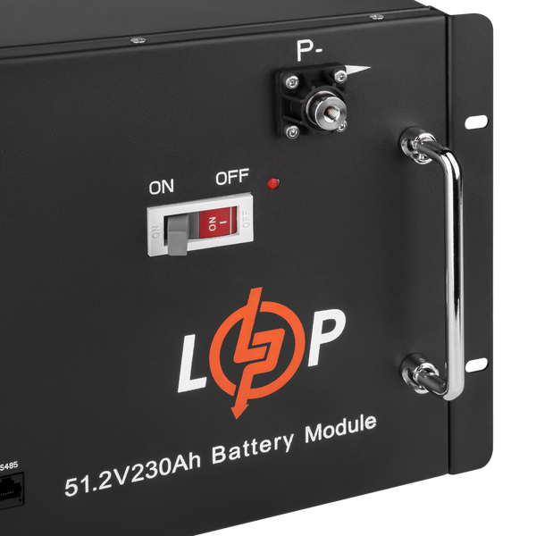 Акумулятор LP LiFePO4 48V (51,2V) - 230 Ah (11776Wh) (Smart BMS 200A) з LCD RM RS485/CAN lp_20331 фото