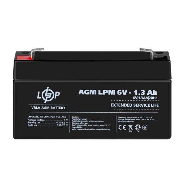 Аккумулятор AGM LPM 6V - 1.3 Ah 4157 фото