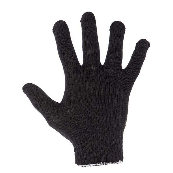 Gloves knitted cotton polyester with PVC dot color black INTERTOOL SP-0138 PTR-IT-SP-0138 photo