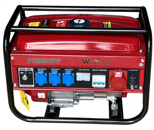 Генератор бензиновый Walter Stahl PR8500W (ном 2,5 КВт, макс 3,75 кВА) PR-8500-W фото