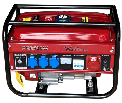 Генератор бензиновый Walter Stahl PR8500W (ном 2,5 КВт, макс 3,75 кВА) PR-8500-W фото