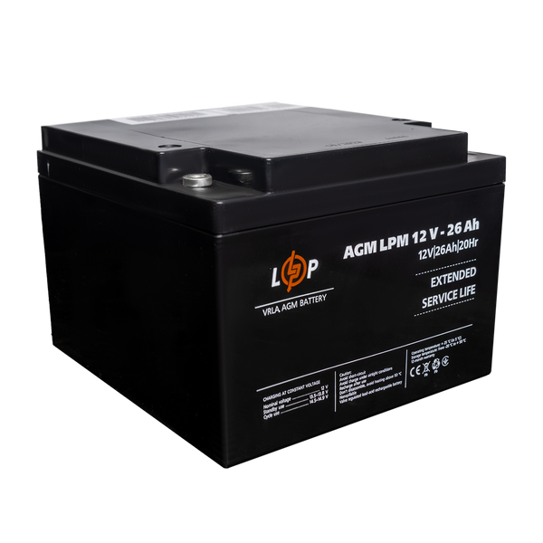 Акумулятор AGM LPM 12V - 26 Ah під болт М5 lp_22883 фото