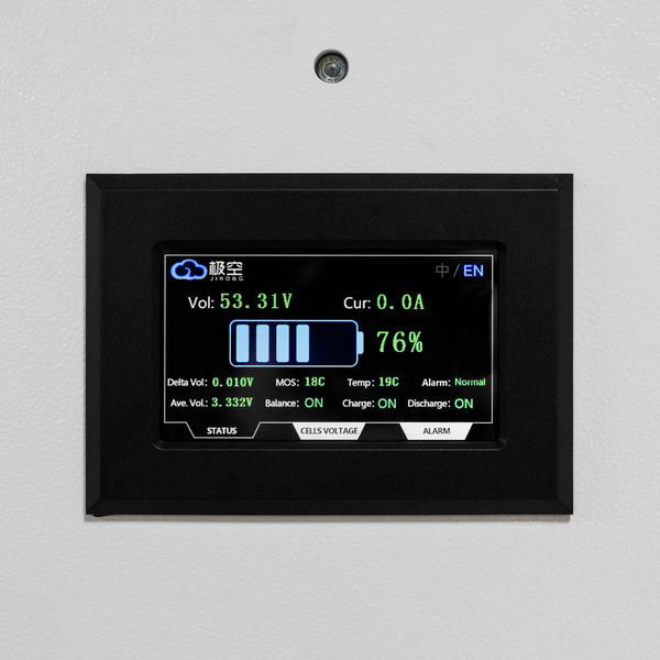 Акумулятор LP LiFePO4 51,2V - 100 Ah (5120Wh) (BMS 100A/50А) метал LCD Smart RS485/CAN JK настінний lp_37733 фото