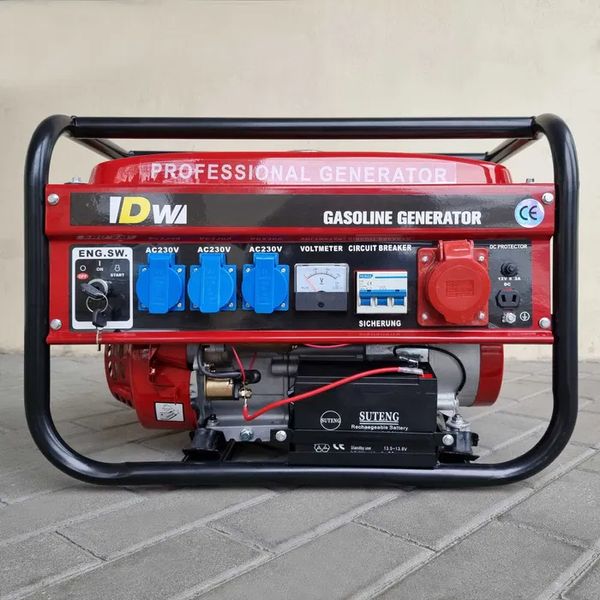 Генератор бензиновий DW DW8500W (ном 3 КВт, макс 4,4 кВА) DW-8500-WE фото