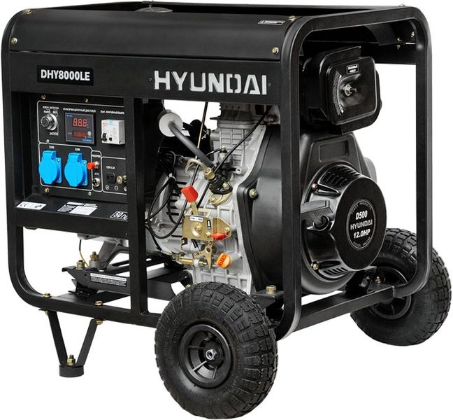 Генератор дизельний Hyundai DHY-8000-LE (ном 5,5 КВт, макс 7,5 кВА) DHY-8000-LE фото