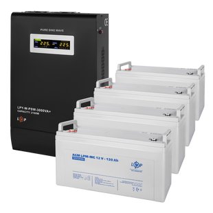 Комплект резервного живлення LP (LogicPower) ДБЖ + мультигелева батарея (UPS W3000 + АКБ MG 5760Wh) lp_19808 фото