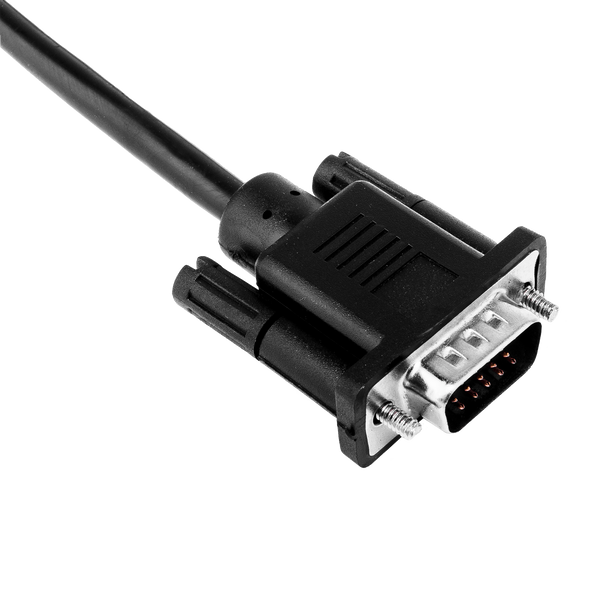 Кабель VGA-5.0BK 5 м чорний (з двома феритовими кільцями) lp_3688 фото