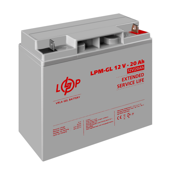 Акумулятор гелевий LPM-GL 12V - 20 Ah lp_5214 фото