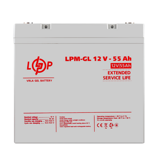 Акумулятор гелевий LPM-GL 12V - 55 Ah lp_36570 фото