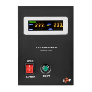 ДБЖ з правильною синусоїдою 24V LPY-B-PSW-1500VA+(1050Вт) 10A/15A lp_4130 фото