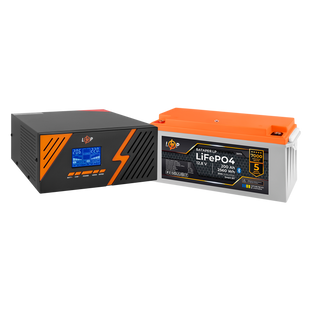 Комплект резервного живлення LogicPower B1500 Black + літієва (LiFePO4) батарея 2560Wh lp_36816 фото