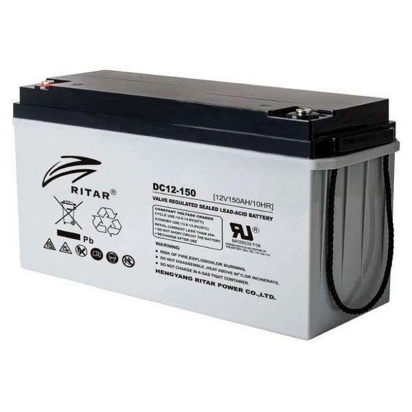 Battery RITAR DC12-150 12V 150 amp AGM battery for home uninterruptible power supply inverters lead-acid battery for uninterrupted power supply to an electric scooter RADC12-150 photo