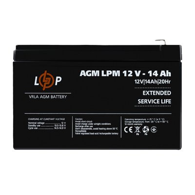 Акумулятор AGM LPM 12V - 14 Ah 4161 фото