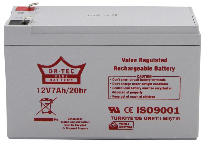 Gel battery OR-TEC (12 V, 7 Ah) AG-ORT-12-7A photo