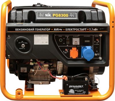 Генератор бензиновий NIK PG8300 (ном 7 кВт, макс 9,6 кВА) NIK-PG-8300 фото