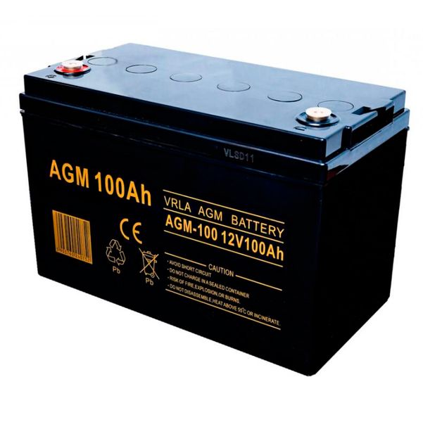 Battery accumulator VOLT POLSKA AGM-100 12 volts 100 amps AGM battery for UPS home uninterruptible power supply when power is cut off lead-acid motorcycle battery for motorcycle for scooter motorcycle VPAGM-12V100AH photo