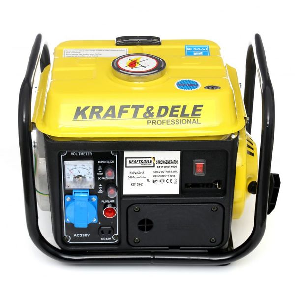 Генератор бензиновый Kraft&Dele KD109-Z (ном 0,8 КВт, макс 1,5 кВА) KD-109-Z фото