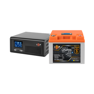 Комплект резервного живлення LP(LogicPower) ДБЖ + літієва (LiFePO4) батарея (UPS В1000 + АКБ LiFePO4 640W) lp_37449 фото
