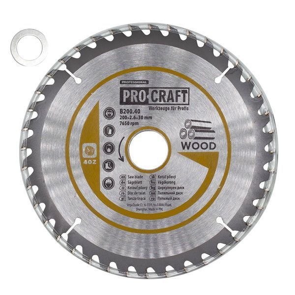 Пиляльний диск Procraft B200.40 40T (по дереву) Procraft_020040 фото