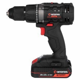 Дрель шуруповерт аккумуляторный INTERTOOL WT-0360 электрический бесщеточный беспроводной мощный мини электрошуруповерт дрель 20 вольт для дома SHV-DR-INTRL-WT-0360 фото