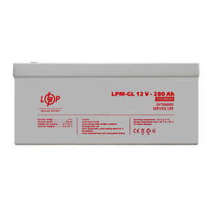 Акумулятор гелевий LPM-GL 12V - 280 Ah lp_13185 фото
