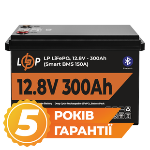Акумулятор LP LiFePO4 12,8V - 300 Ah (3840Wh) (Smart BMS 200А) з BT пластик lp_30383 фото