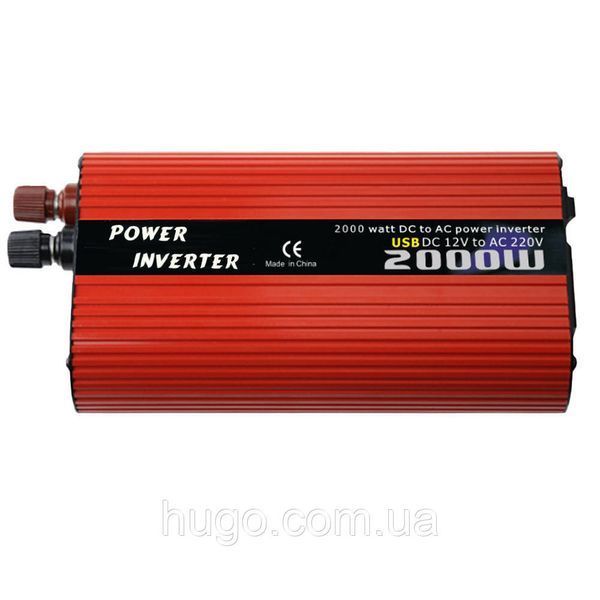 Преобразователь напряжения 12V-220V, 2000W, с USB, WimpeX WX / Автомобильный инвертор постоянного тока 234573625 фото