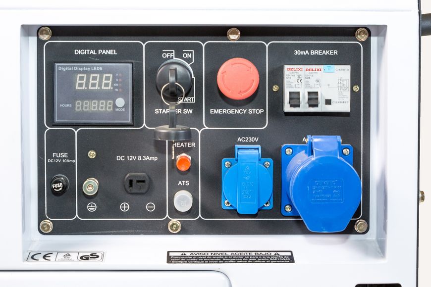 Генератор дизельний ITC Power DG7800SE 6000/6500 W - ES (ном 6 кВт) GD-ITC-P-7800-SE фото