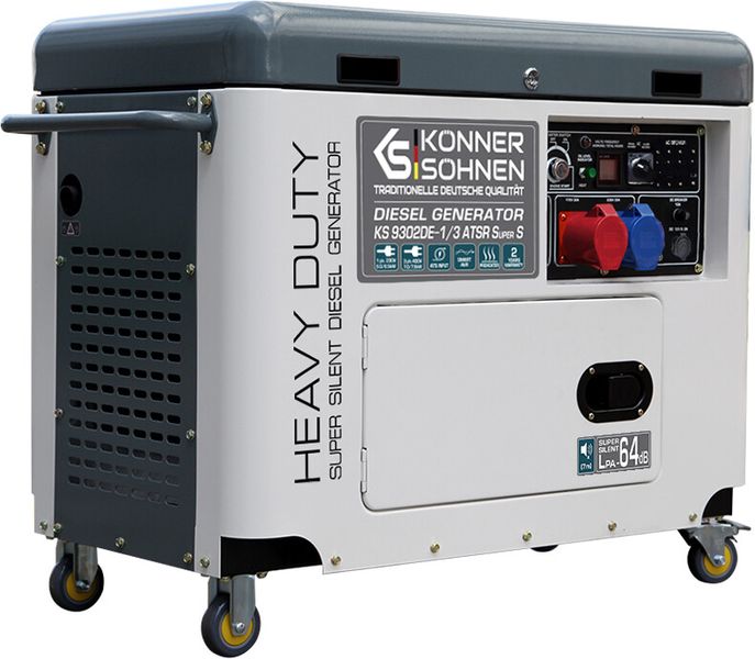 Diesel generator Konner & Sohnen KS-9302-DE-1/3-ATSR (rated 6 kW, max 9.4 kVA) KS-9302-DE-1/3-ATSR photo
