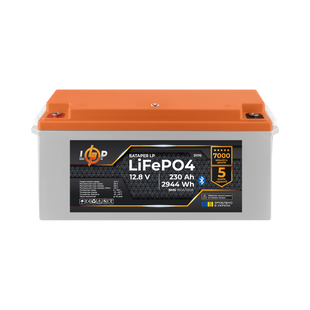 Акумулятор LP LiFePO4 12,8V - 230 Ah (2944Wh) (BMS 100A/100А) пластик Smart BT lp_31170 фото