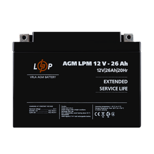 Акумулятор AGM LPM 12V - 26 Ah lp_4134 фото