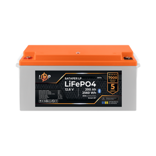 Акумулятор LP LiFePO4 12,8V - 200 Ah (2560Wh) (BMS 200A/100А) пластик Smart BT lp_30172 фото
