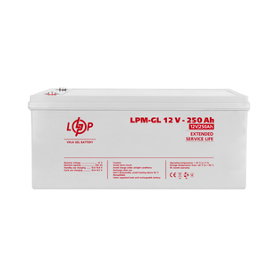 Акумулятор гелевий LPM-GL 12V - 250 Ah lp_21081 фото