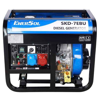Генератор дизельный EnerSol SKD-7EBU (ном 6 кВт, макс 8,1 кВА) SKD-7-EBU фото