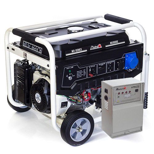 Gasoline generator Matari MX-9000-EA-ATS + Control unit ATS MATARI 1P64/3P32 (rated 6 kW, max 8.13 kVA) MX-9000-EA-ATS photo