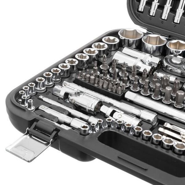 Набор инструментов 156 ед., STORM, 1/2", 3/8", 1/4", Cr-V INTERTOOL ET-8156 ET-8156 фото