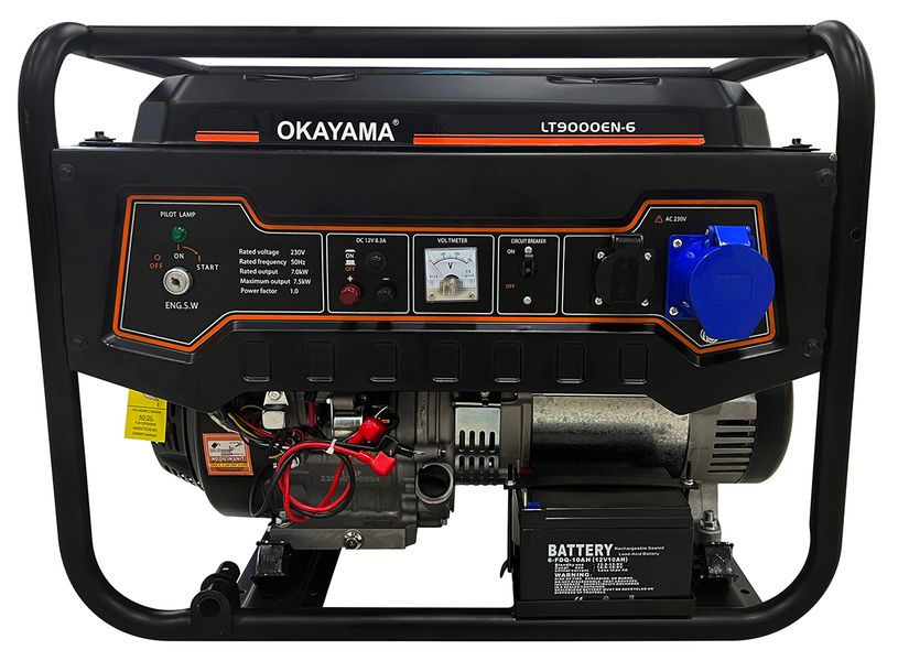 Генератор бензиновий OKAYAMA LT9000EN-6 (7 кВт) GB-OK-LT-9000-6 фото