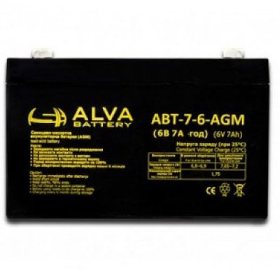 Аккумулятор свинцово-кислотный Altek ABT-7Ah/12V AGM (7 А*ч) BT-ABT-7-6-AGM фото
