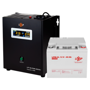 Комплект резервного живлення для котла LP (LogicPower) ДБЖ + гелева батарея (UPS W500 + АКБ GL 480W) lp_14014 фото
