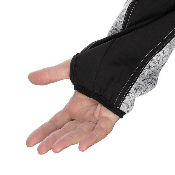 Куртка в'язана SOFTSHELL, сірого кольору з чорними вставками, тканина 100% поліестер&nbsp;270G, з кишенею на грудях і двома бічними, L INTERTOOL SP-3113 SP-3113 фото