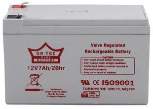 Акумулятор гелевий OR-TEC 12V / 7Ah GEL AGM AG-ORT-12-7-GEL фото