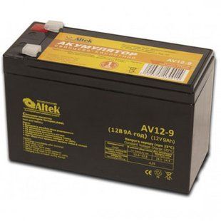 Акумулятор свинцево-кислотний Altek ABT-9Ah/12V AGM (9 А*год) BT-ABT-9-12-AGM фото