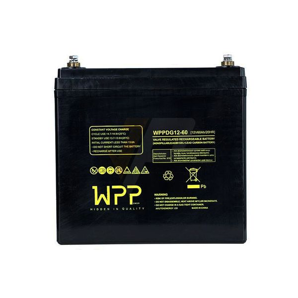 Gel battery 60ah WPPower WPPDG12-60 60 amperes 12 volts for inverter ipp uninterruptible boiler home battery WPPDG12-60 photo