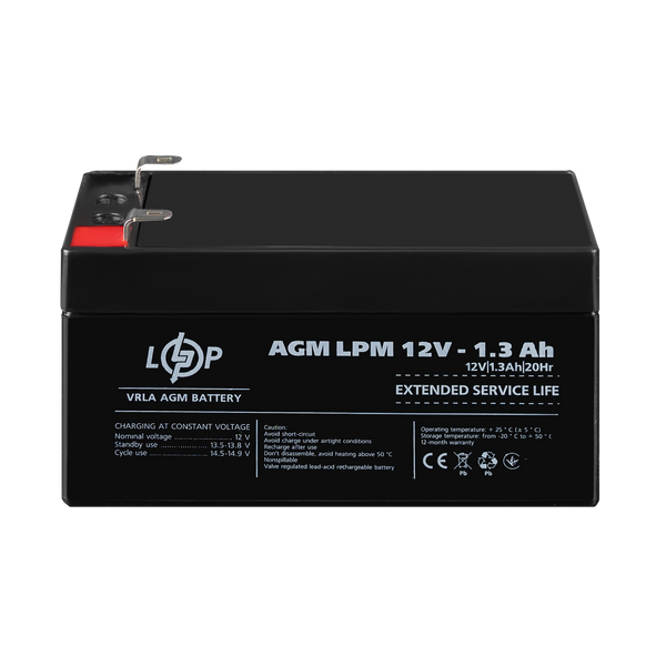 Аккумулятор AGM LPM 12V - 1.3 Ah lp_4131 фото