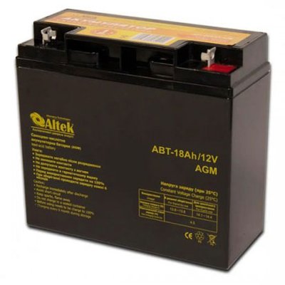 Аккумулятор свинцово-кислотный Altek ABT-18Ah/12V AGM (18 А*ч) BT-ABT-18-12-AGM фото