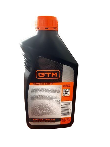 Смазка GTM Advanced Synt 10W-40 для 4-х тактных двигателей 83404 фото