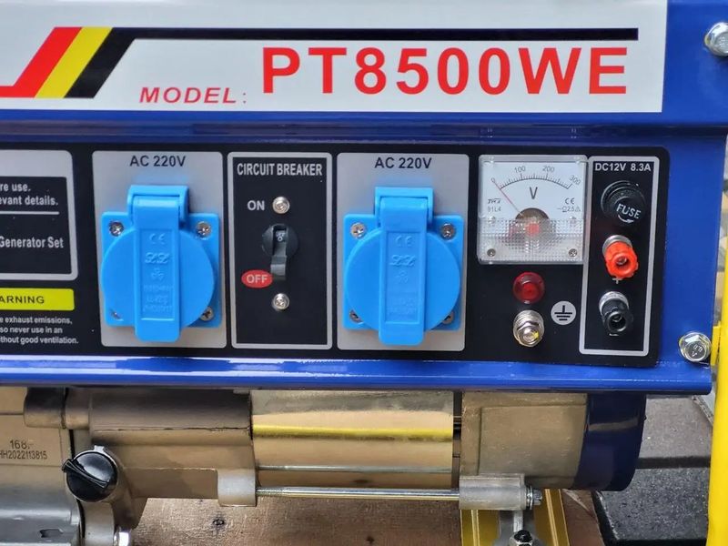 Генератор бензиновый Powertech однофазный PT8500WE (2,5Kw) GB-PT-PT-8500 фото